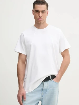 G-Star t-shirt bawełniany męski kolor biały gładki D26449-C784
