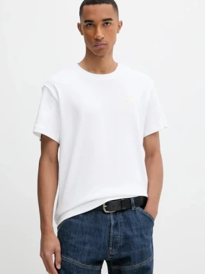 G-Star t-shirt bawełniany męski kolor biały z nadrukiem D26821.D976