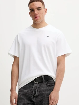 G-Star t-shirt bawełniany męski kolor biały z nadrukiem D26839.C784