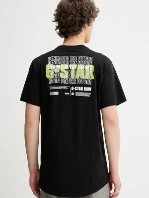 G-Star t-shirt bawełniany męski kolor czarny gładki D26043-C372