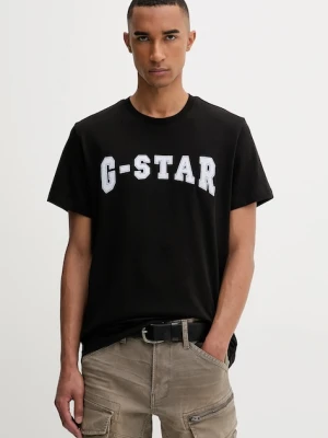 G-Star t-shirt bawełniany męski kolor czarny z aplikacją D26840.C336
