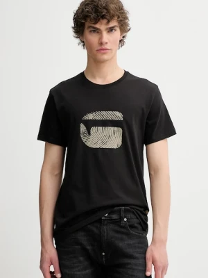 G-Star t-shirt bawełniany męski kolor czarny z nadrukiem D26041-C506