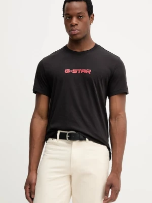G-Star t-shirt bawełniany męski kolor czarny z nadrukiem D26832.D975