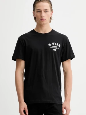 G-Star t-shirt bawełniany męski kolor czarny z nadrukiem D26862-336