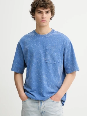 G-Star t-shirt bawełniany męski kolor fioletowy gładki D26031-C756