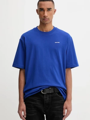 G-Star t-shirt bawełniany męski kolor niebieski gładki D26817.D593