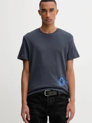 G-Star t-shirt bawełniany męski kolor niebieski wzorzysty D26819.D976
