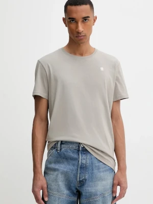 G-Star t-shirt bawełniany męski kolor szary z aplikacją D24449-336
