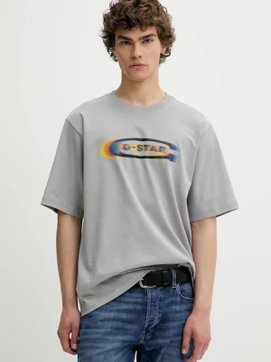 G-Star t-shirt bawełniany męski kolor szary z nadrukiem D26039-C784