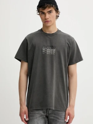 G-Star t-shirt bawełniany męski kolor szary z nadrukiem D26049-C756