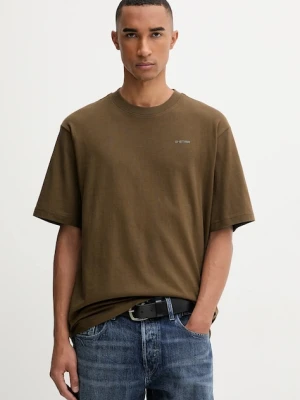 G-Star t-shirt bawełniany męski kolor zielony gładki D26817.D593