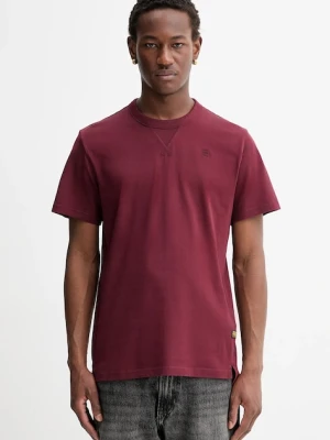 G-Star t-shirt bawełniany Nifous męski kolor bordowy gładki D24449-336-4608