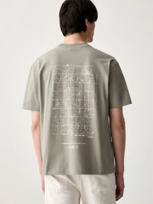 G-Star T-shirt męski bawełniany Back gr relaxed zielony