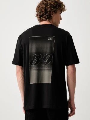 G-Star T-shirt męski bawełniany Back gr relaxed r t czarny