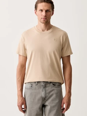 G-Star T-shirt męski bawełniany Base-s beżowy