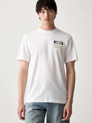 G-Star T-shirt męski bawełniany Box globe gr biały