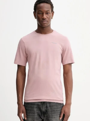 G-Star t-shirt Slim base męski kolor różowy z nadrukiem D19070-C723-8147