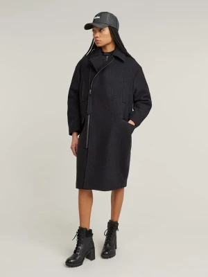 G-Star Wełniany płaszcz w kolorze czarnym rozmiar: L