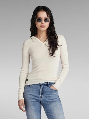 G-Star Wełniany sweter w kolorze kremowym rozmiar: L