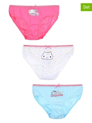 Gabby's Dollhouse Majtki (3 pary) "Domek Gabi" w kolorze różowo-biało-błękitnym rozmiar: 98/104