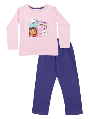 Gabby's Dollhouse Piżama w kolorze granatowo-jasnoróżowym rozmiar: 110/116