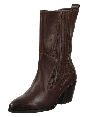 Gabor Skórzane botki w kolorze brązowym rozmiar: 38