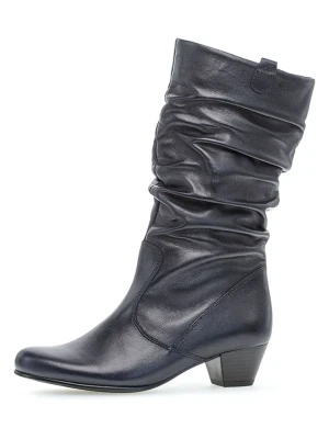 Gabor Skórzane kozaki w kolorze granatowym rozmiar: 37