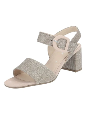 Gabor Skórzane sandały w kolorze beżowym rozmiar: 36