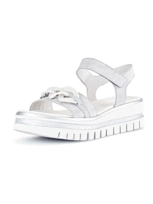 Gabor Skórzane sandały w kolorze szarym rozmiar: 38,5