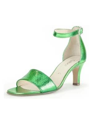 Gabor Skórzane sandały w kolorze zielonym rozmiar: 40