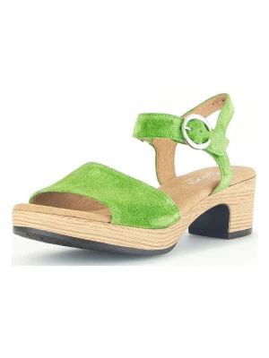 Gabor Skórzane sandały w kolorze zielonym rozmiar: 39