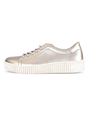 Gabor Skórzane sneakersy w kolorze beżowym rozmiar: 40