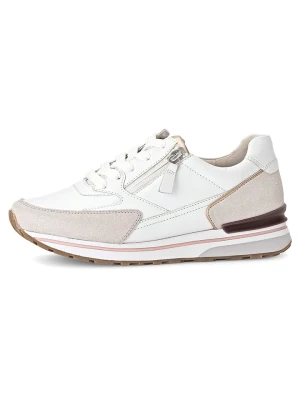 Gabor Skórzane sneakersy w kolorze biało-beżowym rozmiar: 39