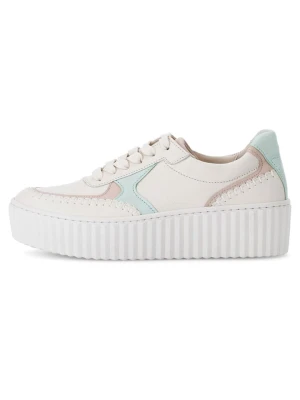 Gabor Skórzane sneakersy w kolorze biało-jasnoróżowo-turkusowym rozmiar: 40,5
