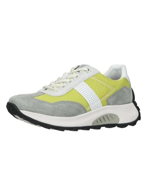 Gabor Skórzane sneakersy w kolorze biało-żółto-szarym rozmiar: 39