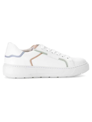 Gabor Skórzane sneakersy w kolorze białym ze wzorem rozmiar: 42