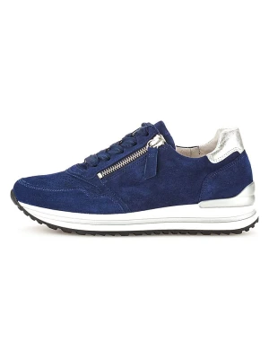 Gabor Skórzane sneakersy w kolorze srebrno-granatowym rozmiar: 37, 5