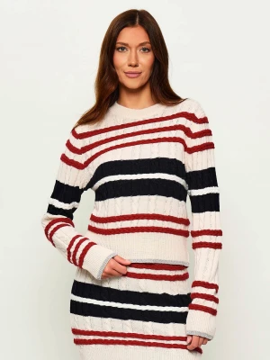 Gaëlle Paris Sweter | Regular Fit | z dodatkiem wełny kremowy