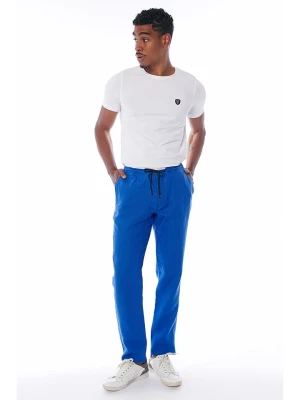 Galvanni Lniane spodnie w kolorze niebieskim rozmiar: W34