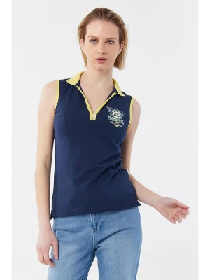 Galvanni Top w kolorze granatowo-żółtym rozmiar: S