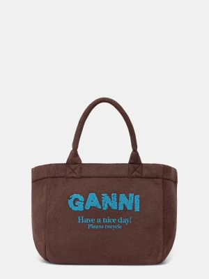 GANNI Beach Resort torebka shopper damska z bawełną