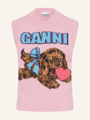 Ganni Bezrękawnik rosa