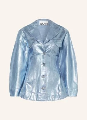 Ganni Blezer Jeansowy blau