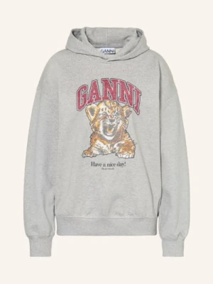 Ganni Bluza Z Kapturem grau