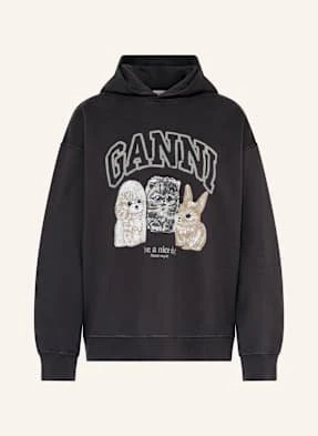 Ganni Bluza Z Kapturem Isoli schwarz