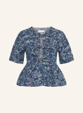 Ganni Bluzka Jeansowa blau