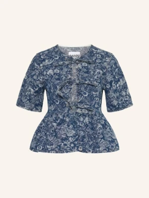 Ganni Bluzka Jeansowa blau