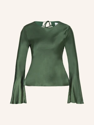 Ganni Bluzka Z Satyny gruen