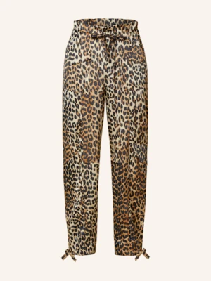 Ganni Bojówki Z Satyny beige