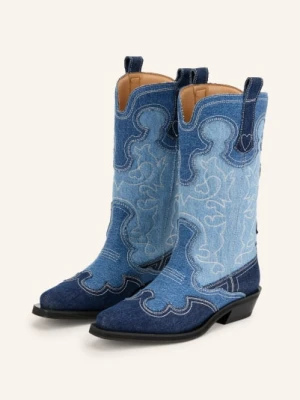 Ganni Buty Kowbojskie blau